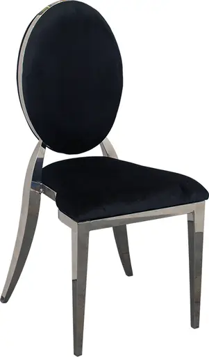 Eclipse chaise - AVEC dossier - Velours noir