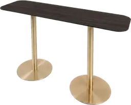 Sydney - Table commune - 72'' L x 24'' l x 40" H - Or & Bois foncé