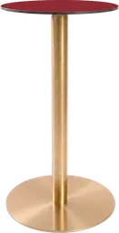 Sydney - Table cocktail round - 24'' Dia x 40" H - Gold & Red