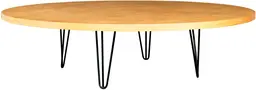 Oslo - Table banquet ronde - 60'' D x 16'' H - Noir mat & Bois ambré