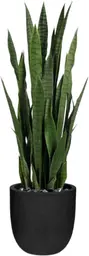 Plante Sanseveria artificielle - 35" H - Vert