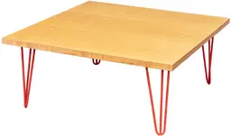 Oslo - Coffee table - 36'' L x 36" W x 16'' H - Red & Natural wood