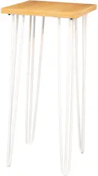 Oslo - End table - 18'' L x 18'' W x 40'' H - White & Natural wood