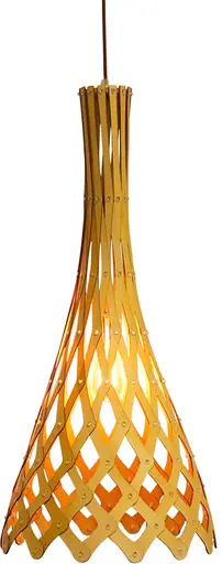 Palawan luminaire - Conique - 15.75" D x 32.25" H - Bois