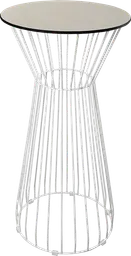 Soho - Table cocktail rond - 24'' D x 40" H - Blanc & Sable