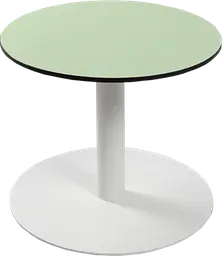Sydney - Table à café rond - 24'' D x 16" H - Blanc & Vert melon