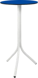 Bloom - Table cocktail rond - 24'' D x 40" H - Blanc & Bleu