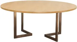 Victoria - Banquet table round - 70'' Diax 30'' H - Bronze brushed - Amber wood