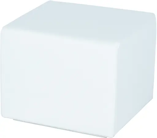 Fidji pouf cube - Hard white leather