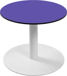 Sydney - Table à café rond - 24'' D x 16" H - Blanc & Mauve