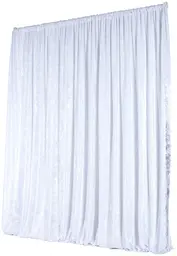Velvet curtain (WITH STRUCTURES) - 8-12' L x 8-14' H - 15oz IFR - White