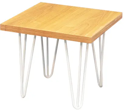 Oslo - End table - 18'' L x 18'' W x 16'' H - White & Natural wood