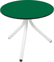Bloom - Coffee table round - 24'' Dia x 16" H - White & Green