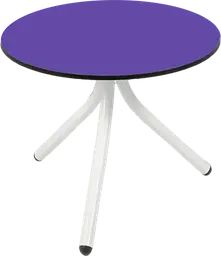 Bloom - Coffee table round - 24'' Dia x 16" H - White & Purple