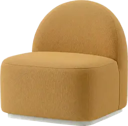 Luna - Straight sofa - Honey yellow
