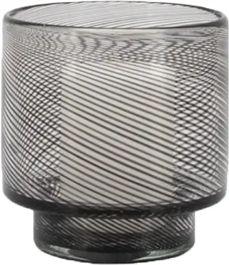 Santo - Vase - 6’’ D x 4‘’ H - Black