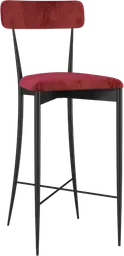 Margot - Tabouret - Noir & Rouge