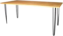 Oslo - Table à dîner - 8' L x 42'' l x 40'' H - Noir mat & Bois ambré