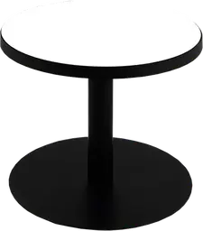 Sydney - Table à café rond (AVEC CADRE) - 24'' D x 16" H - Noir & Blanc