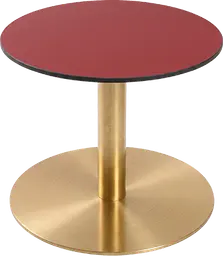 Sydney - Table à café rond - 24'' D x 16" H - Or & Rouge