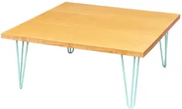 Oslo - Coffee table - 36'' L x 36" W x 16'' H - Turquoise & Natural wood