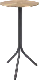 Bloom - Table cocktail round - 24'' Dia x 40" H - Black & Gold