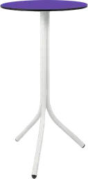 Bloom - Table cocktail rond - 24'' D x 40" H - Blanc & Mauve