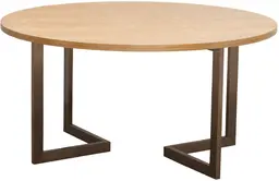 Victoria - Banquet table round - 60'' Diax 30'' H - Bronze brushed - Amber wood