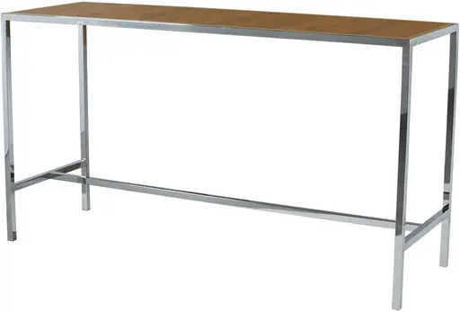 Tonic - Communal table - Close - Stainless & Brown wood