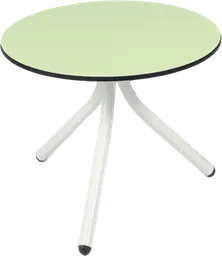 Bloom - Coffee table round - 24'' Dia x 16" H - White & Melon green