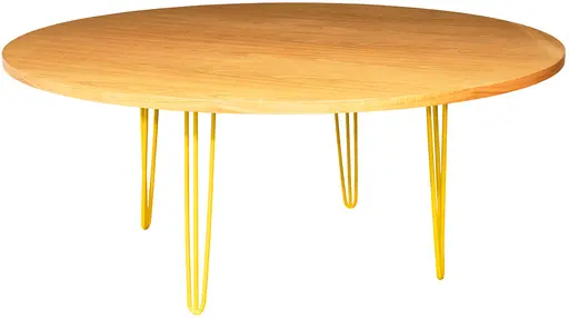 Oslo - Round banquet table - 70'' Dia x 30'' H - Yellow & Amber wood