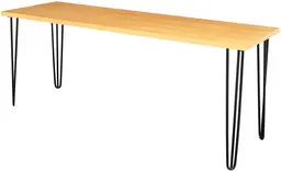 Oslo - Table commune - 72'' L x 24'' l x 30'' H - Noir mat & Bois naturel