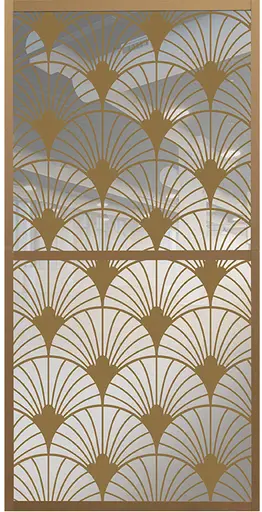 Mur - 4' L x 8' H - Miroir et Or