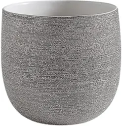 Brava - Cover pot - 5.25’’ Dia x 5.25’’ H - Silver