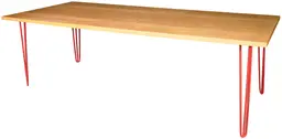 Oslo - Table à dîner - 8' L x 42'' l x 30'' H - Rouge & Bois ambré