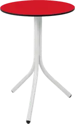 Bloom - Table cocktail rond - 24'' D x 30" H - Blanc & Rouge