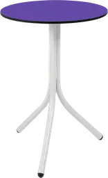 Bloom - Table cocktail round - 24'' Dia x 30" H - White & Purple