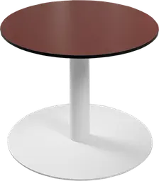 Sydney - Table à café rond - 24'' D x 16" H - Blanc & Bordeaux