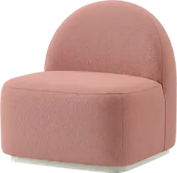 Luna - Straight sofa - Blush pink