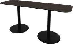 Sydney - Table commune - 72'' L x 24'' l  x 30" H - Noir & Bois foncé