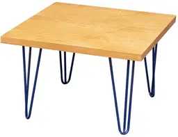 Oslo - End table - 24'' L x 24'' W x 16'' H - Blue & Natural wood
