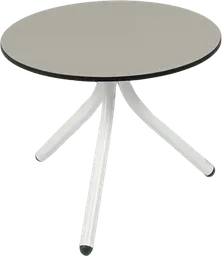 Bloom - Coffee table round - 24'' Dia x 16" H - White & Sand