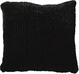 Coussin fourrure - Noir