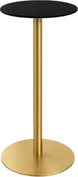 Sydney - Table cocktail rond - 24'' D x 40" H - Or & Noir