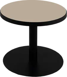Sydney - Table à café rond (AVEC CADRE) - 24'' D x 16" H - Noir & Sable