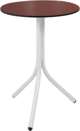 Bloom - Table cocktail round - 24'' Dia x 30" H - White & Bordeaux