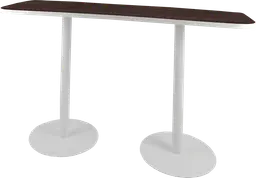 Sydney - Table commune (AVEC CADRE) - 72'' L x 24'' l x 40" H - Blanc & Bois foncé