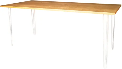 Oslo - Table à dîner - 8' L x 42'' l x 40'' H - Blanc & Bois ambré