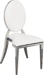 Eclipse chaise - AVEC dossier - Cuir blanc