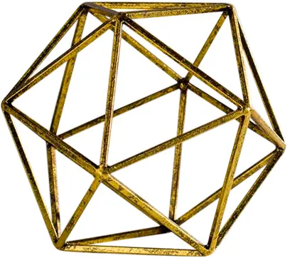Sculpture polygone - Or